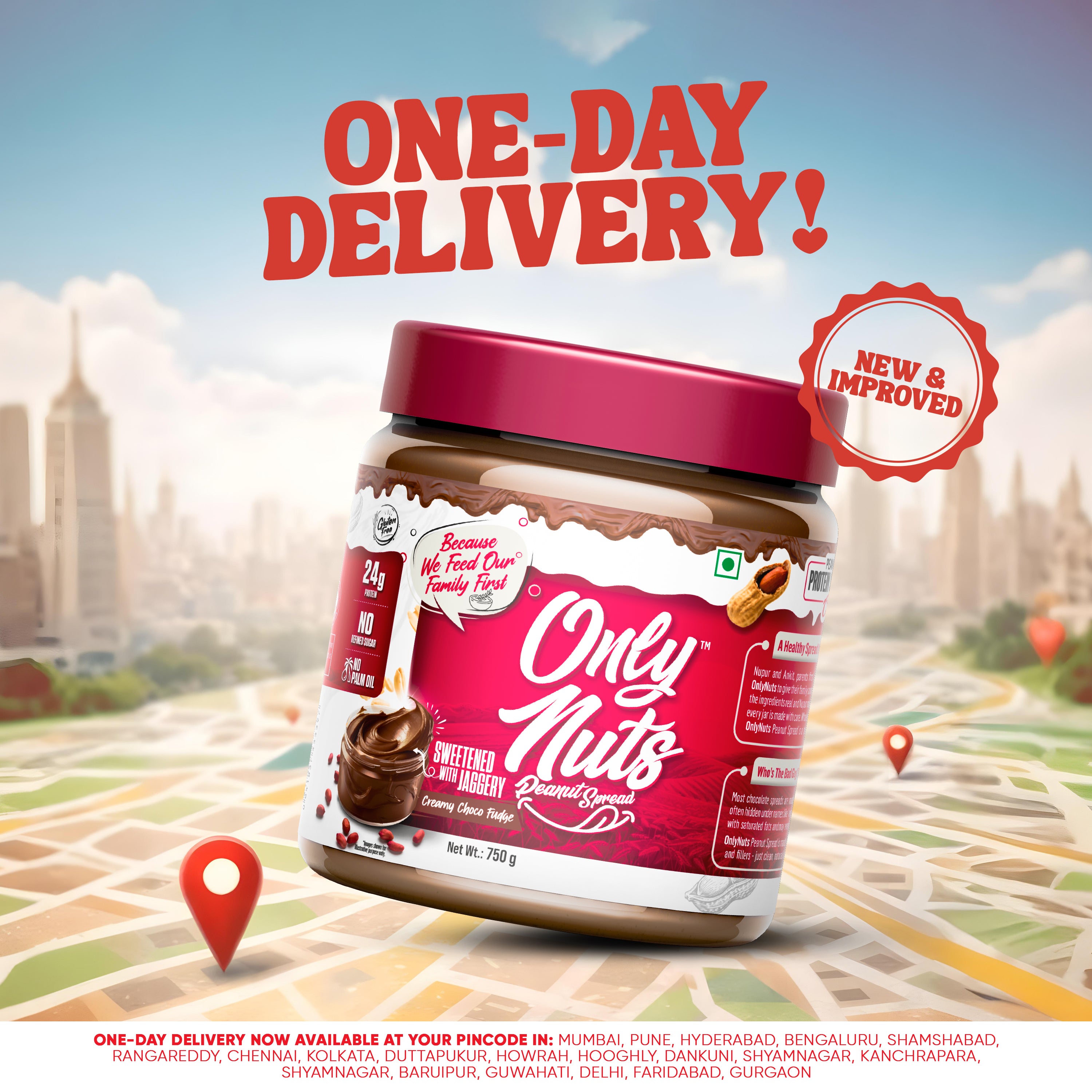 ONLY NUTS - Peanut Spread Nutty Choco Fudge