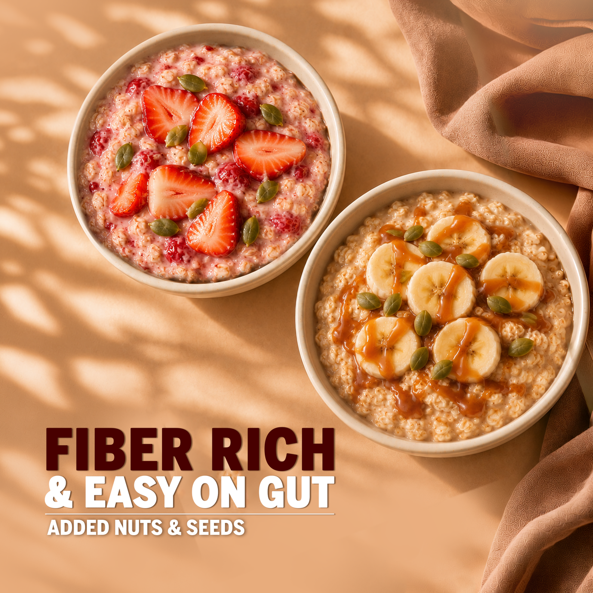 Protein Oats Combo – Banana Caramel & Strawberry Protein Oats