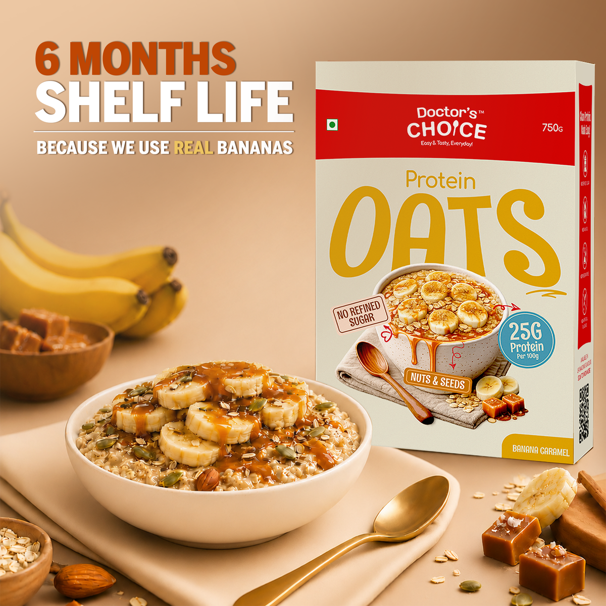 Protein Oats (Banana Caramel) 750 GM