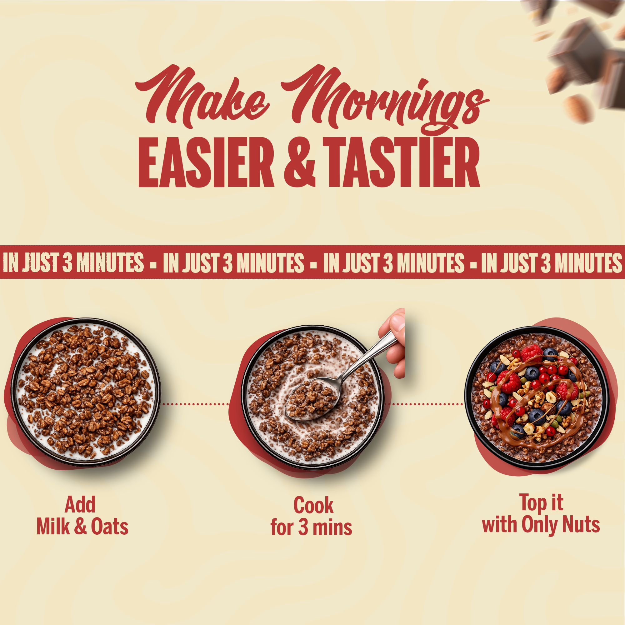 Protein Oats 750g + Choco Fudge Peanut Spread 750g