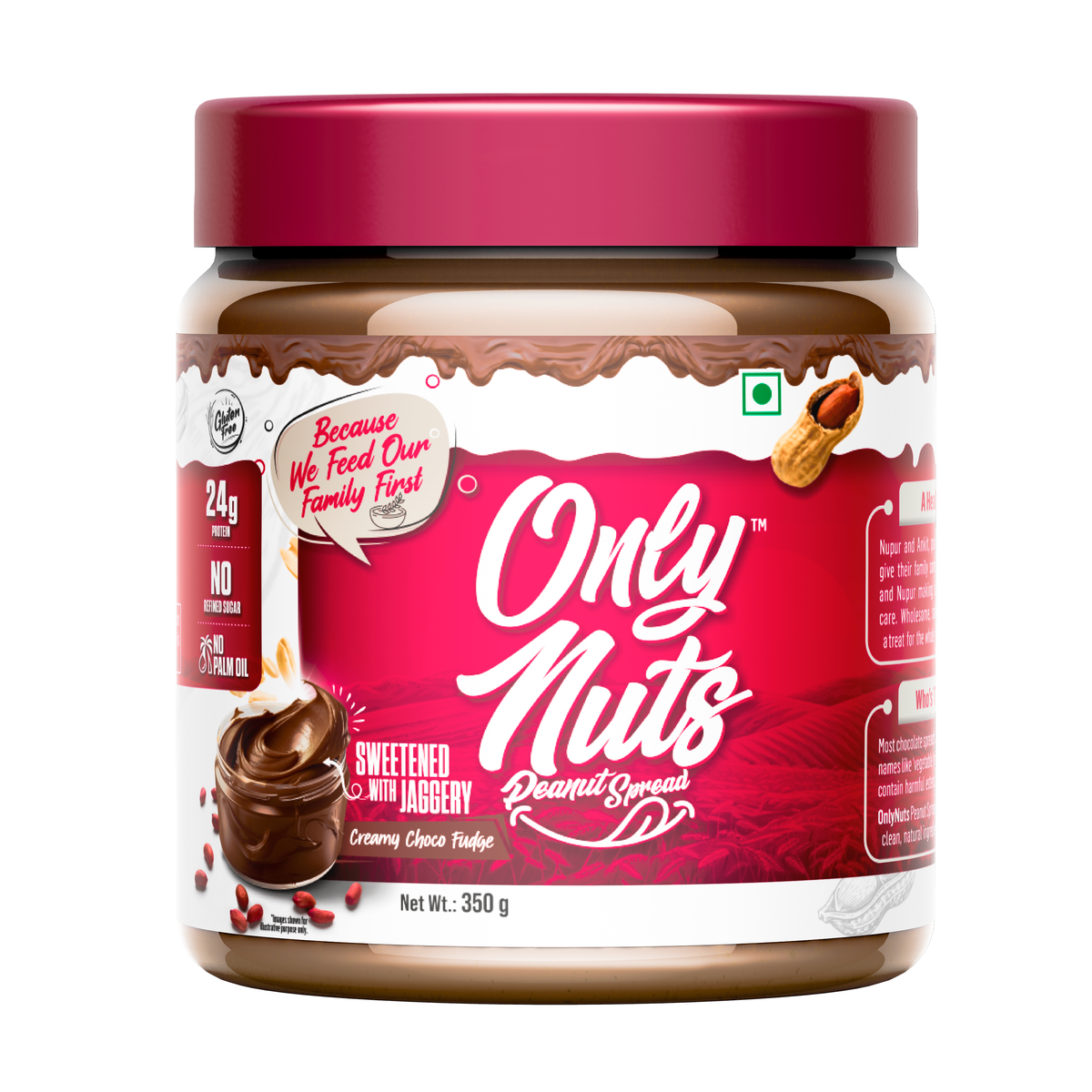 ONLY NUTS - Peanut Protein Spread creamy choco fudge