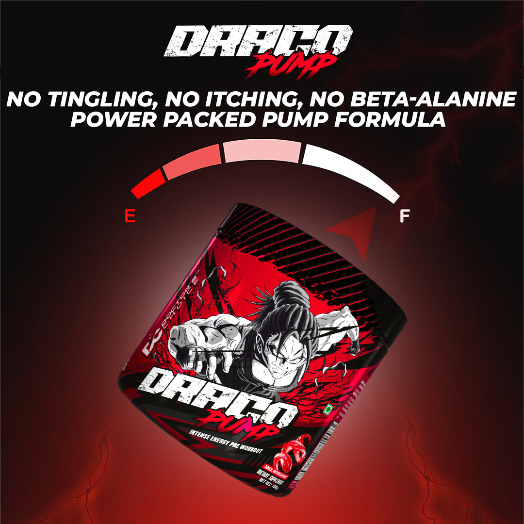 Draco Pump Pre Workout(No Tingling, No Itching, No Beta-Alanine) Power Packed PUMP Formula 20 Servings