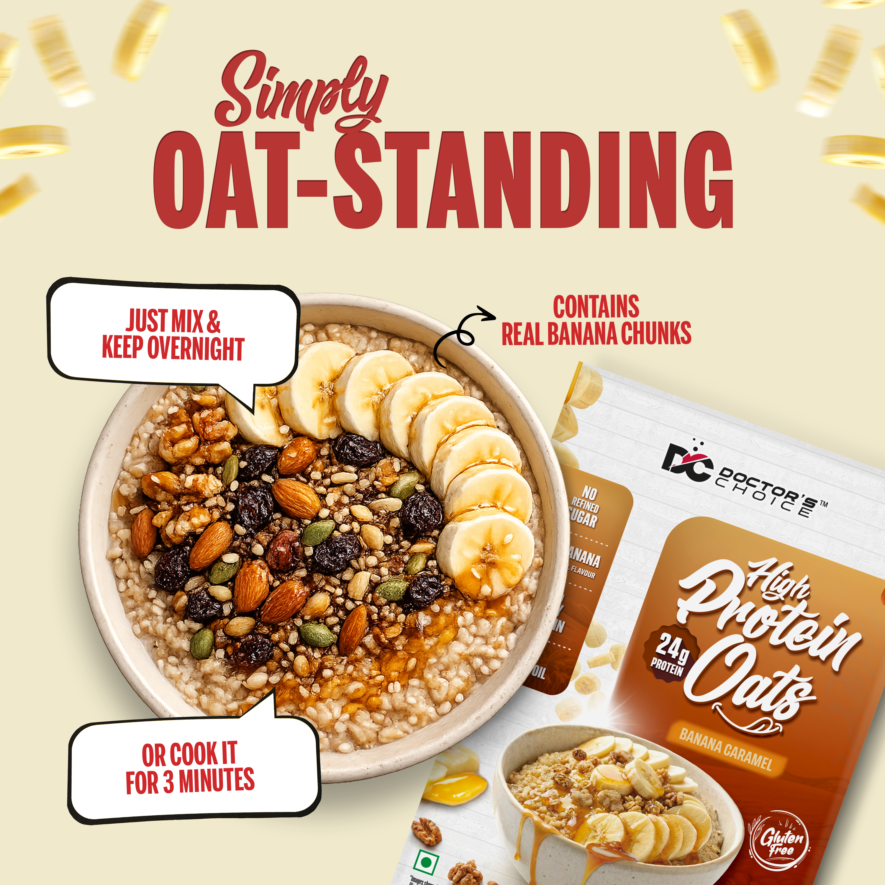 Protein Oats (Banana Caramel) 750 GM