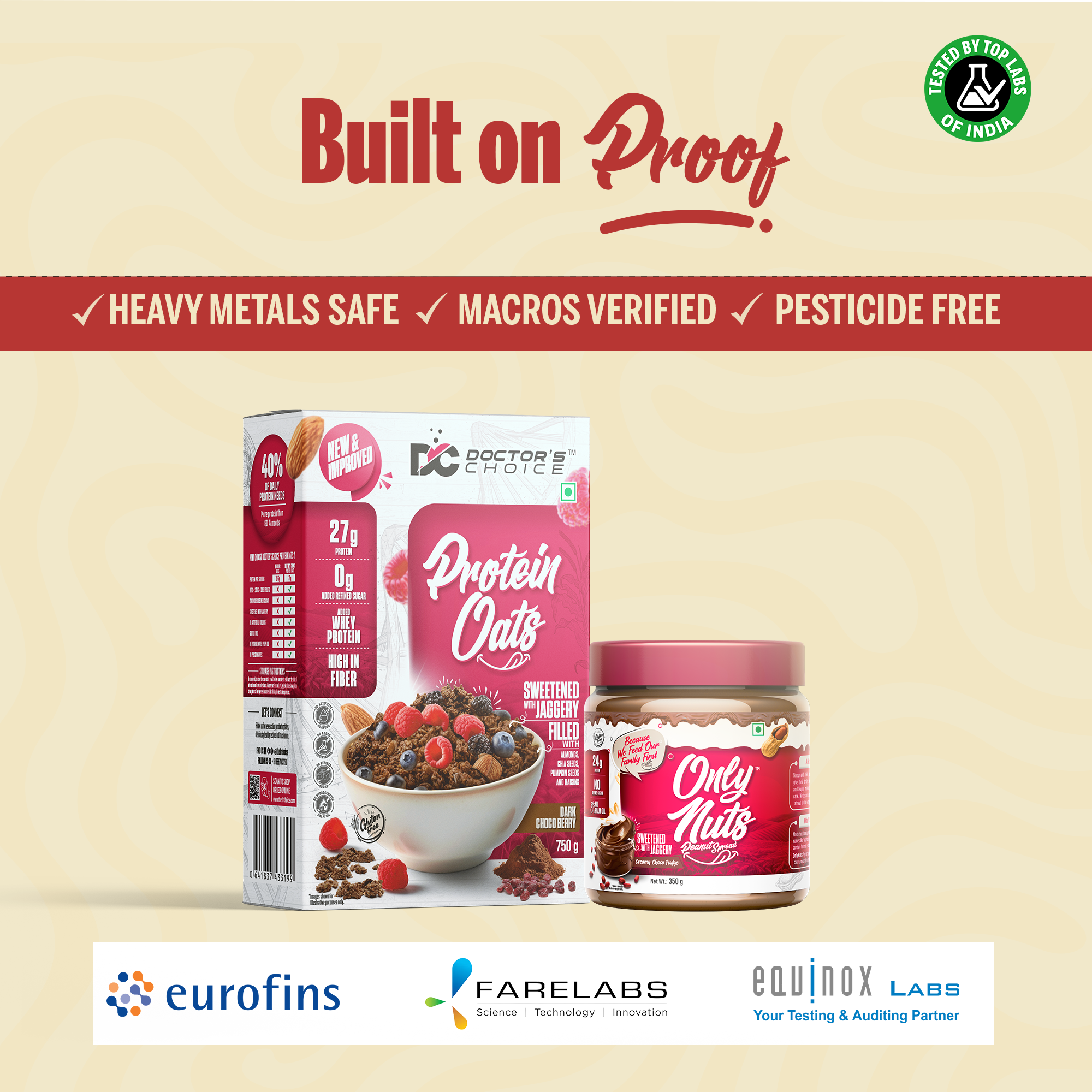 Protein Oats 750g + Choco Fudge Peanut Spread 750g