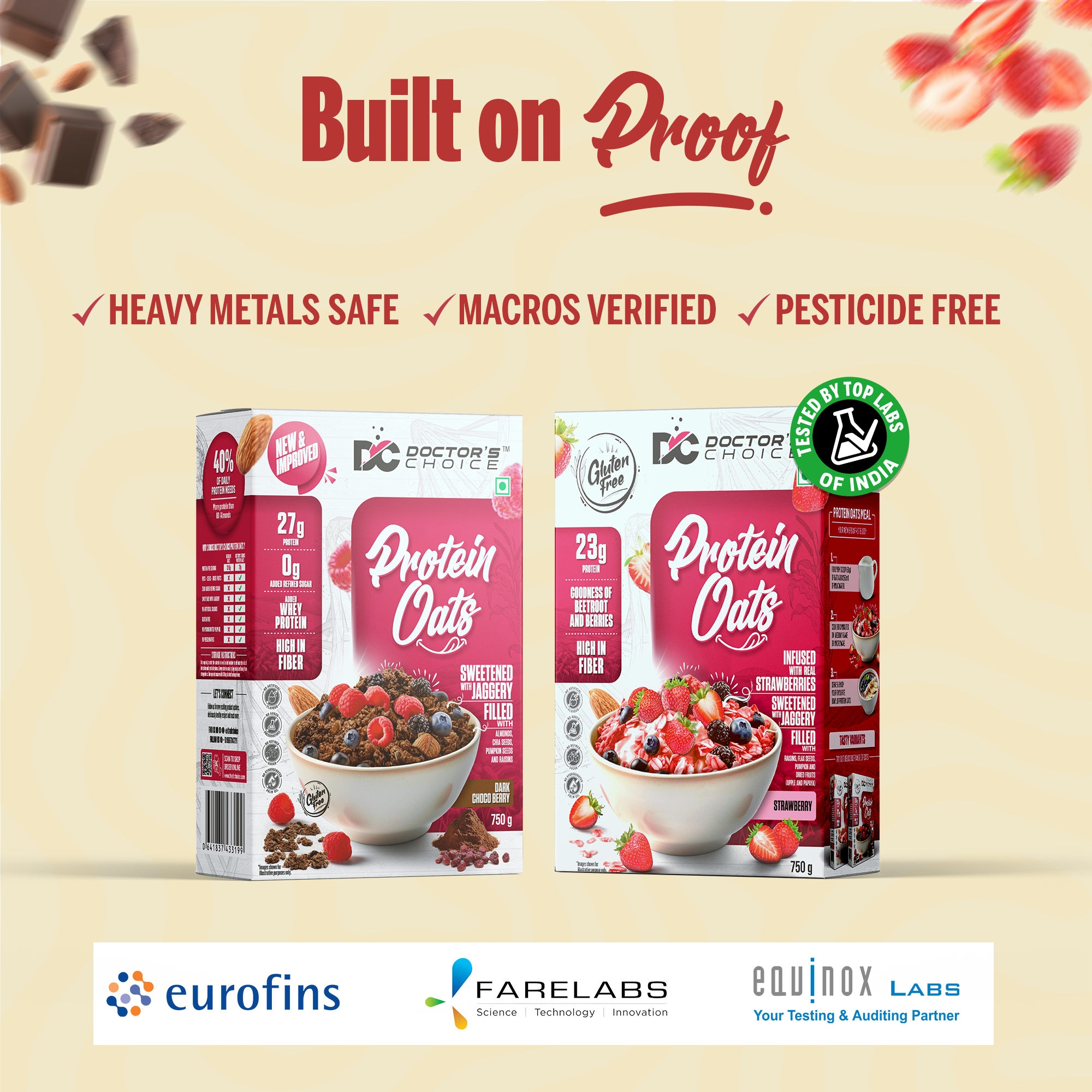 Protein Oats Combo – Chocolate & Strawberry Protein Oats